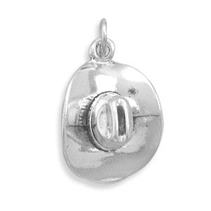 Silver or Gold 3D Cowboy Hat Charm