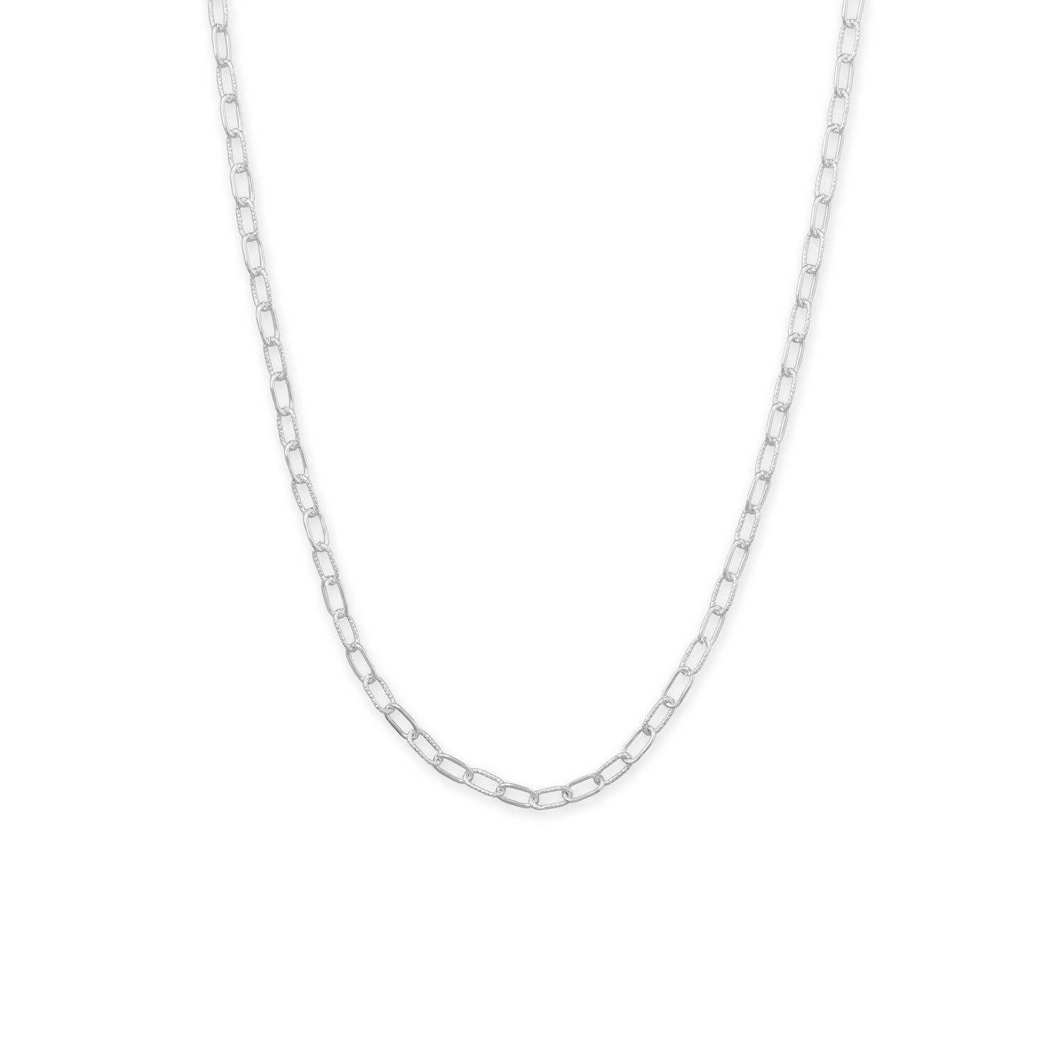 18" Smooth and Textured Link Necklace