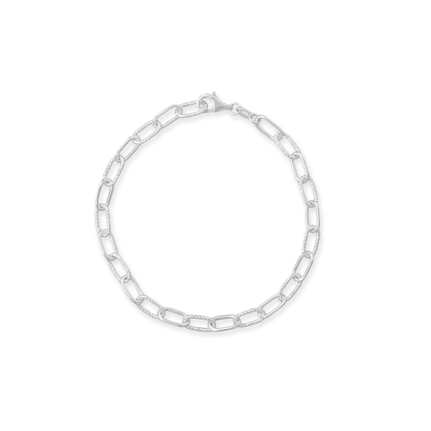 8" Smooth and Textured Link Bracelet