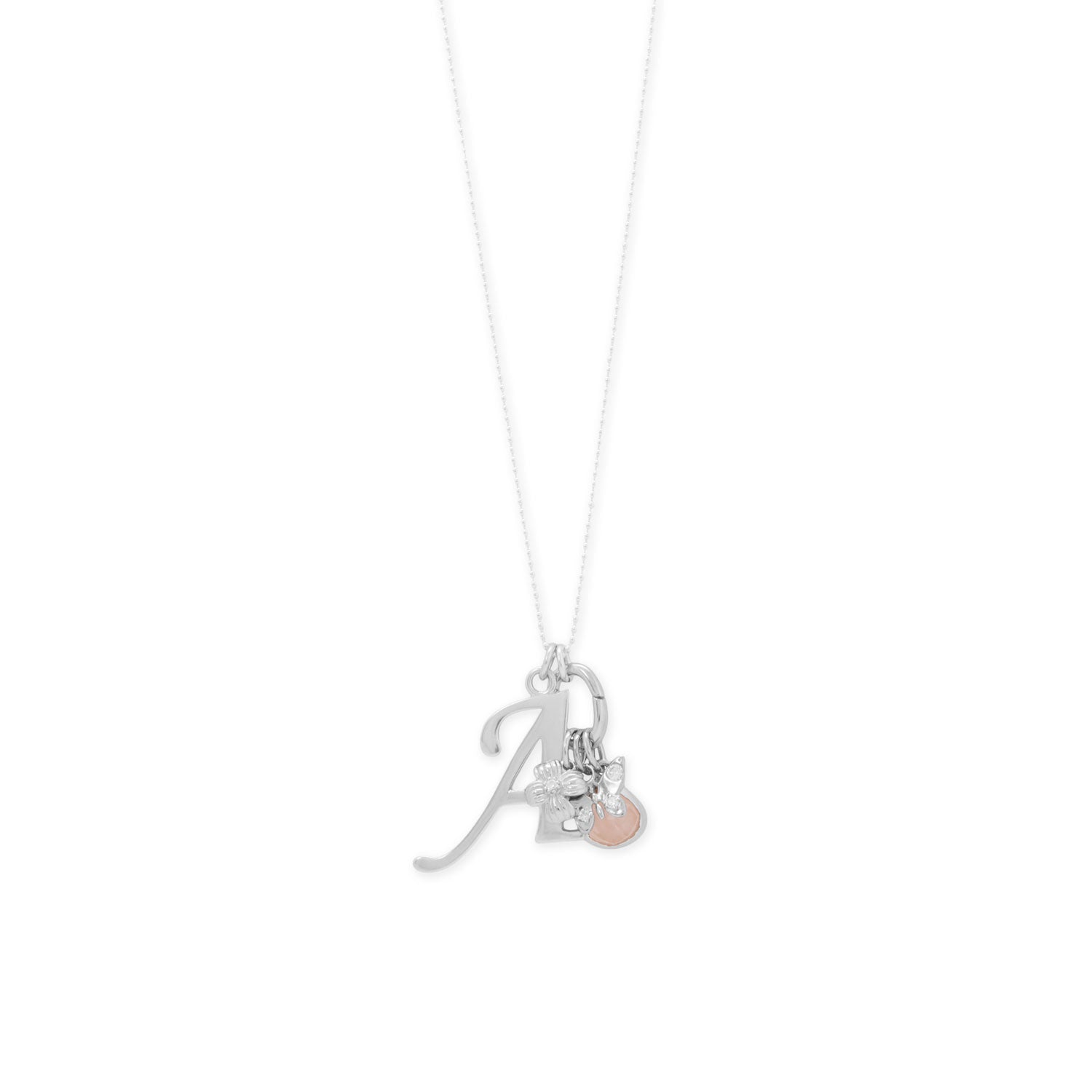 Dainty Rhodium Plated CZ Butterfly Charm
