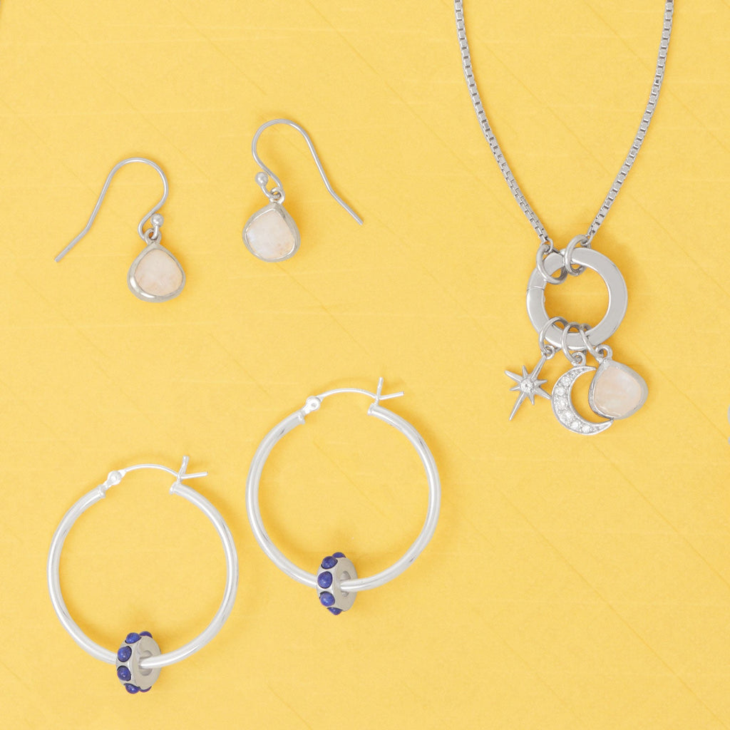 Rhodium Plated Adjustable Circle Hinge Charm Capable Bolo Bracelet