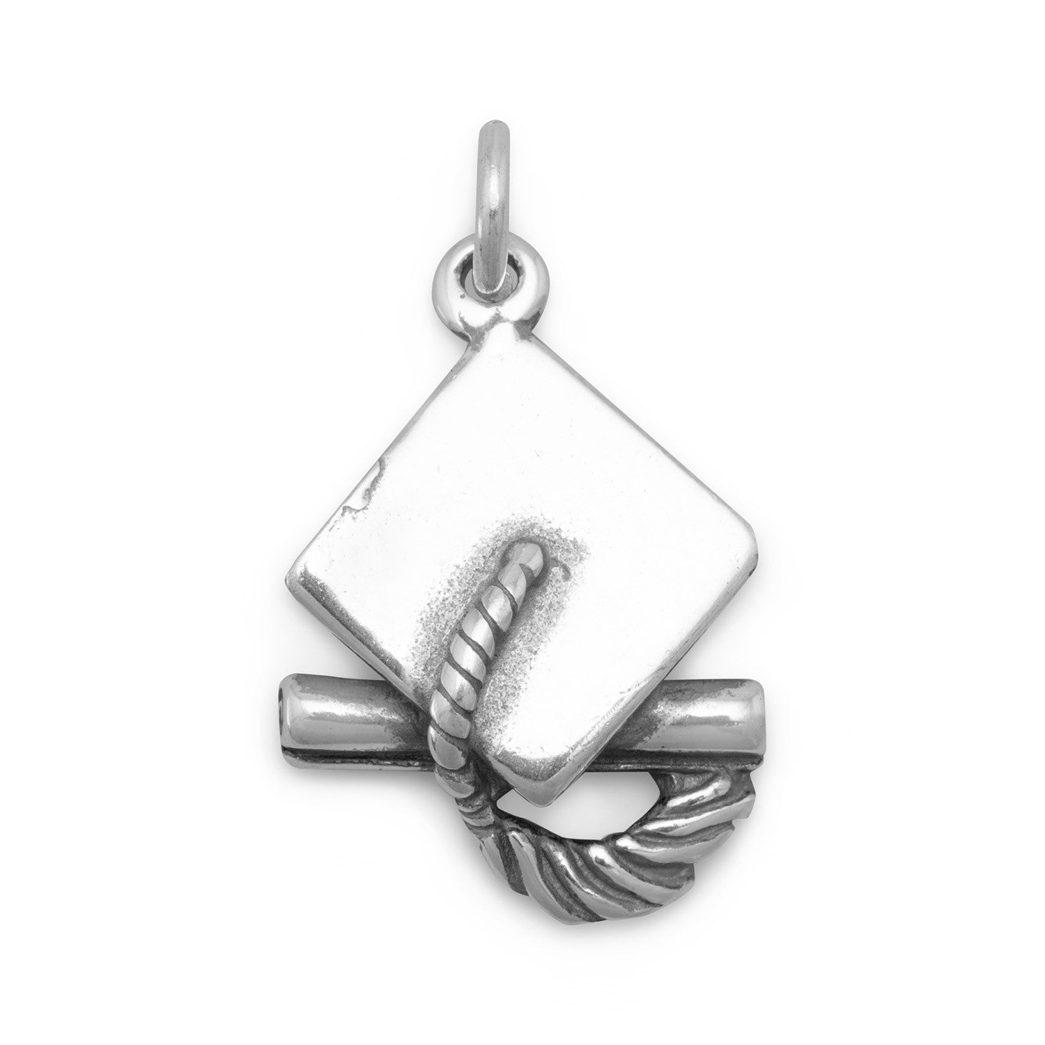 Silver or Gold 3D Graduation Cap Charm