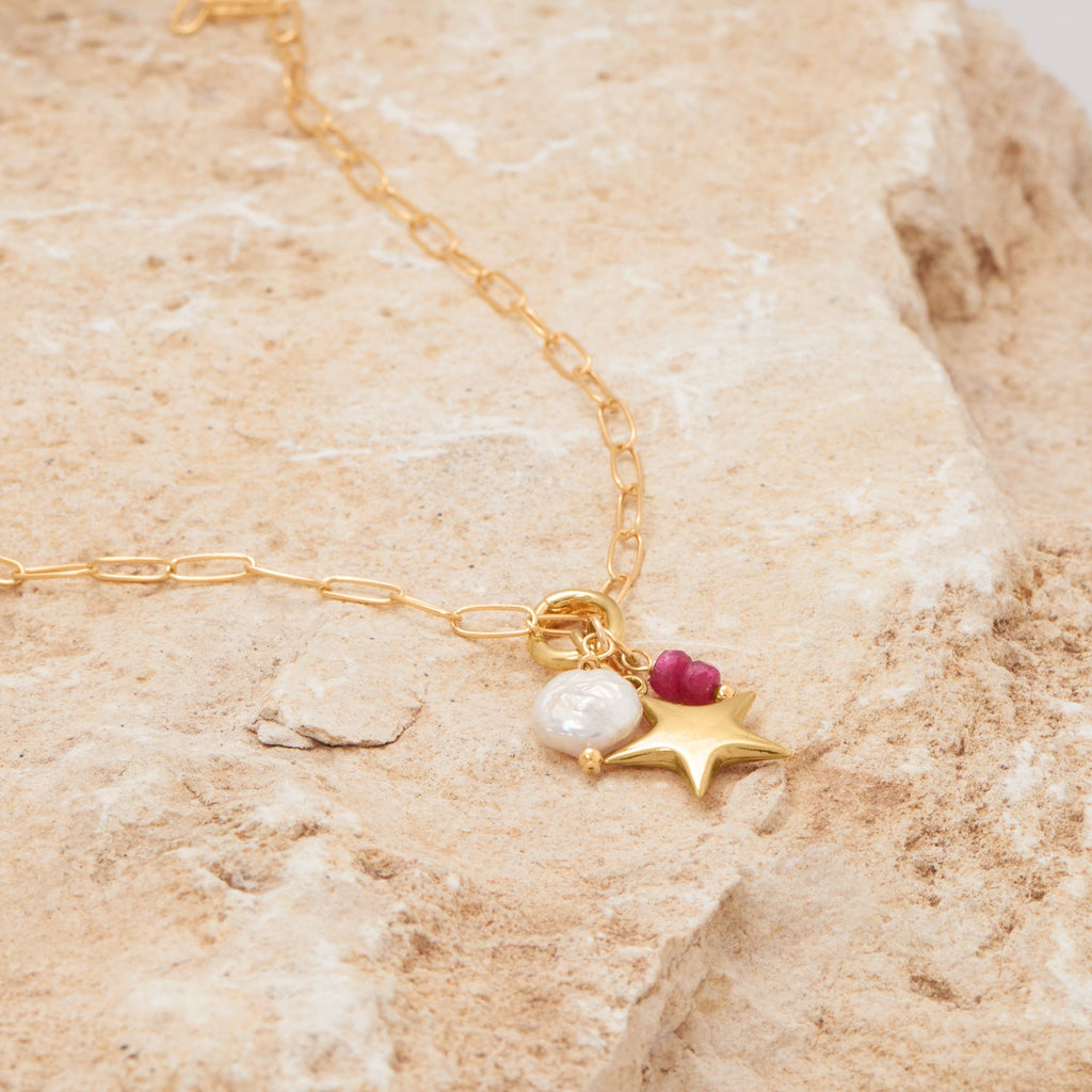 Silver or Gold Star Charm