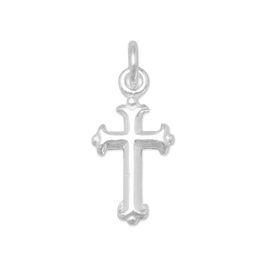 Silver or Gold Extra Small Silver Cross Charm