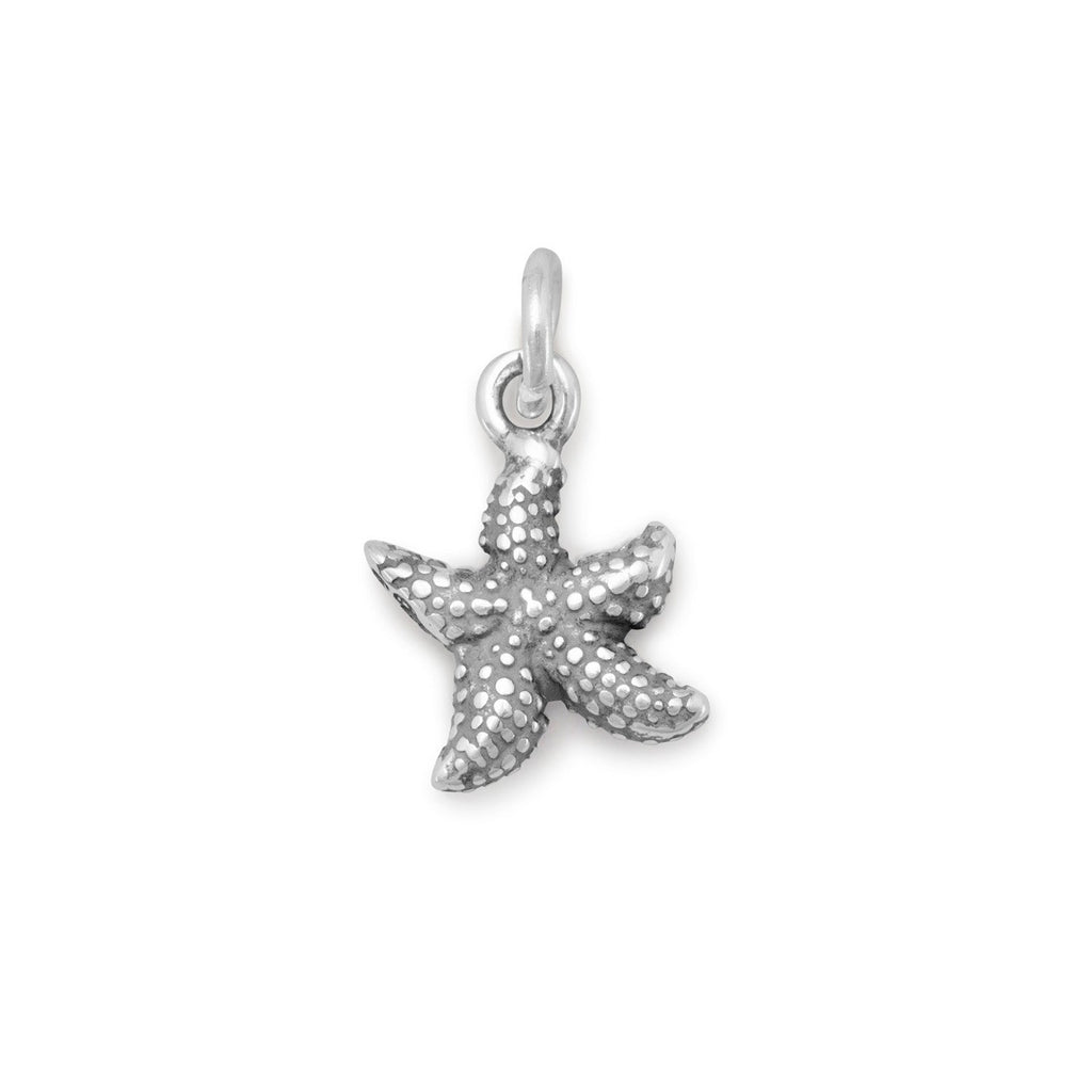 Silver or Gold 3D Small Starfish Charm
