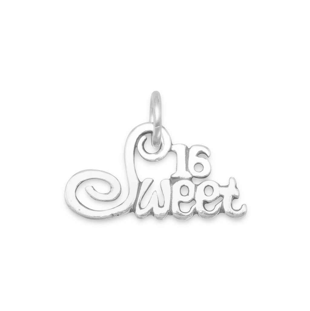 Silver or Gold Sweet 16 Charm