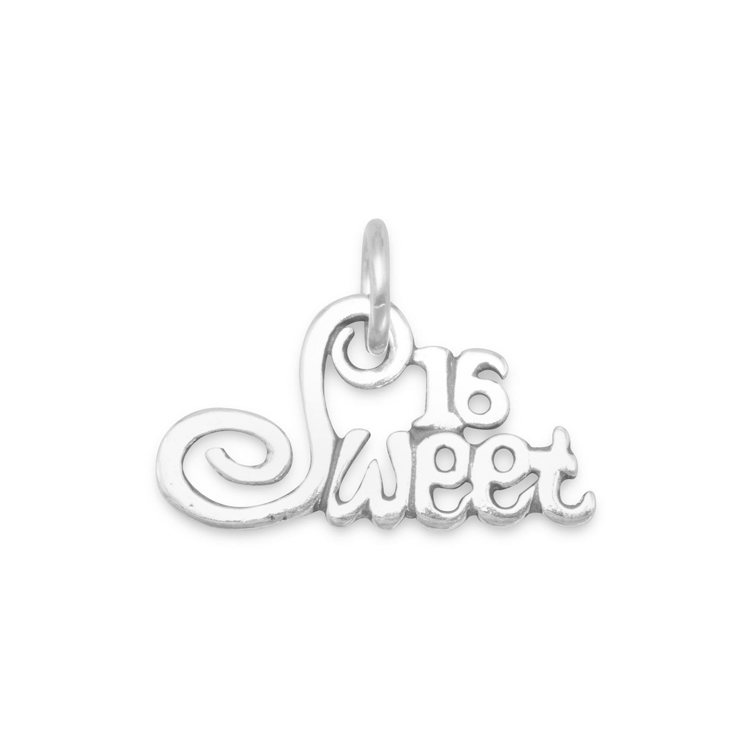 Silver or Gold Sweet 16 Charm