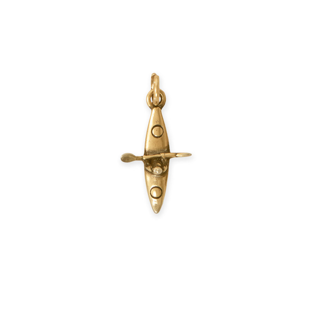 Silver or Gold 3D Kayaker Charm