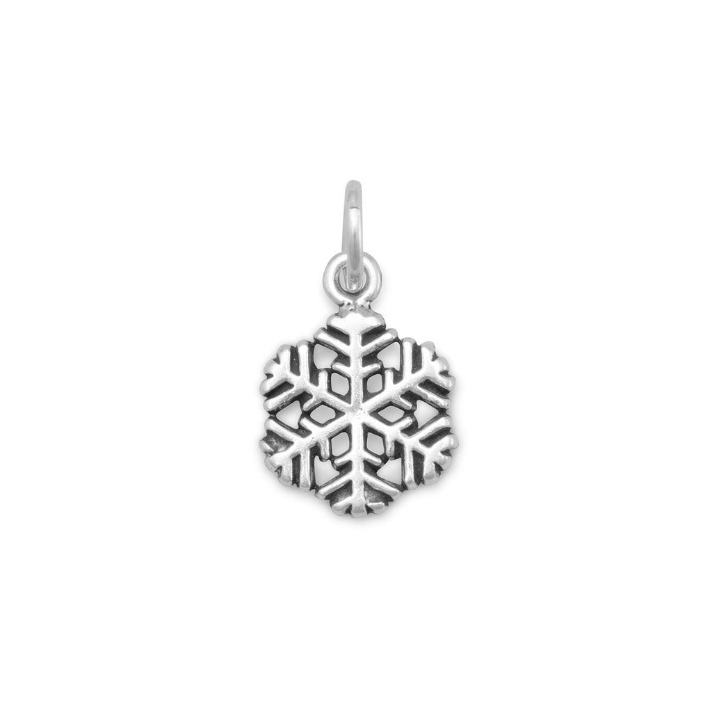 Silver or Gold Small Snowflake Charm