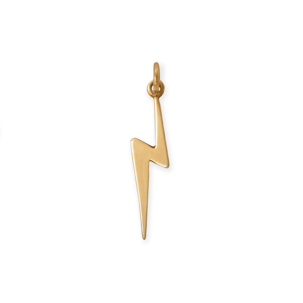 Silver or Gold Lightning Bolt Charm