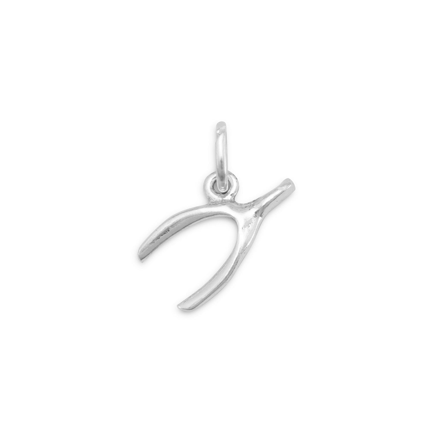 Silver or Gold 3D Wishbone Charm