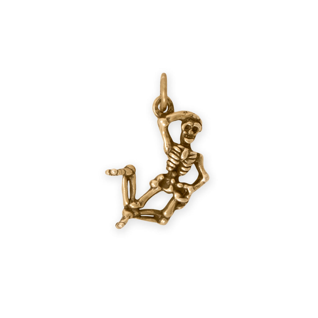 Silver or Gold 3D Skeleton Charm