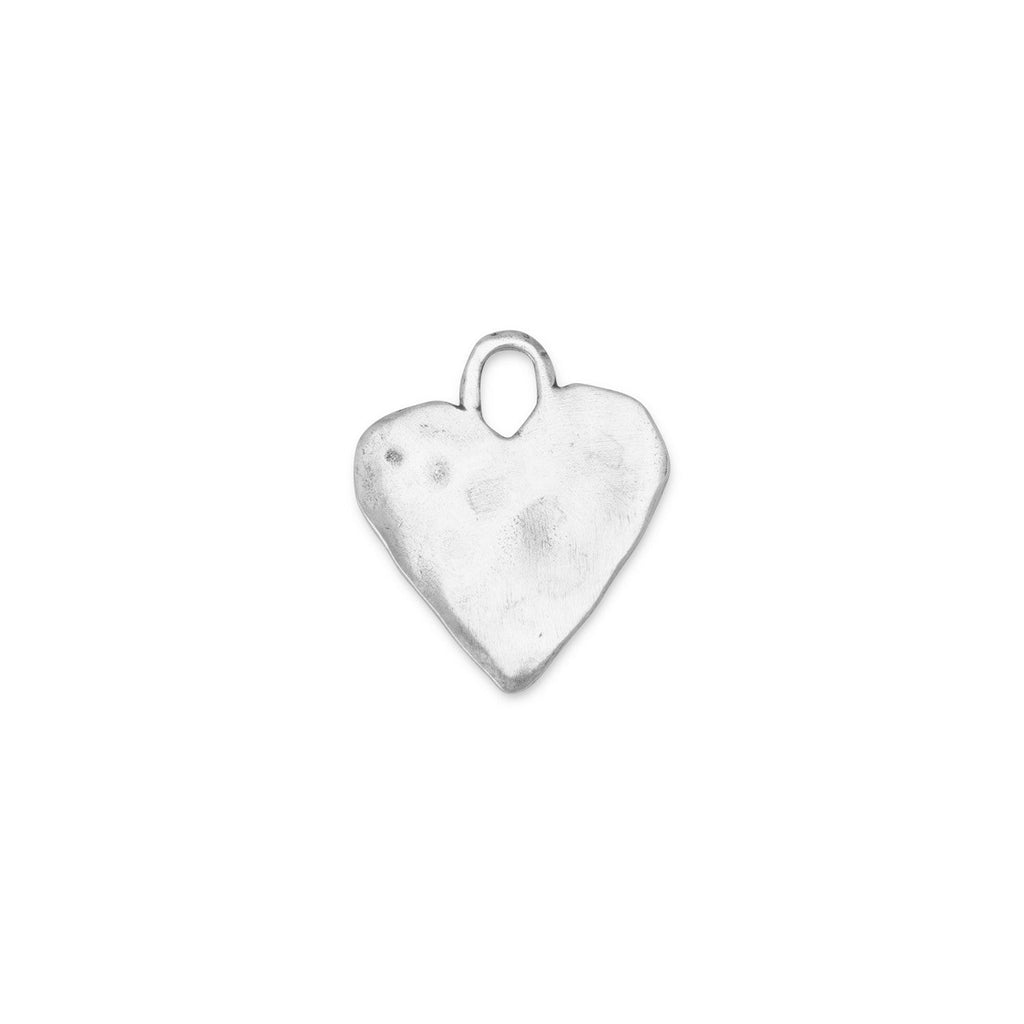 Silver or Gold Hammered Heart Pendant