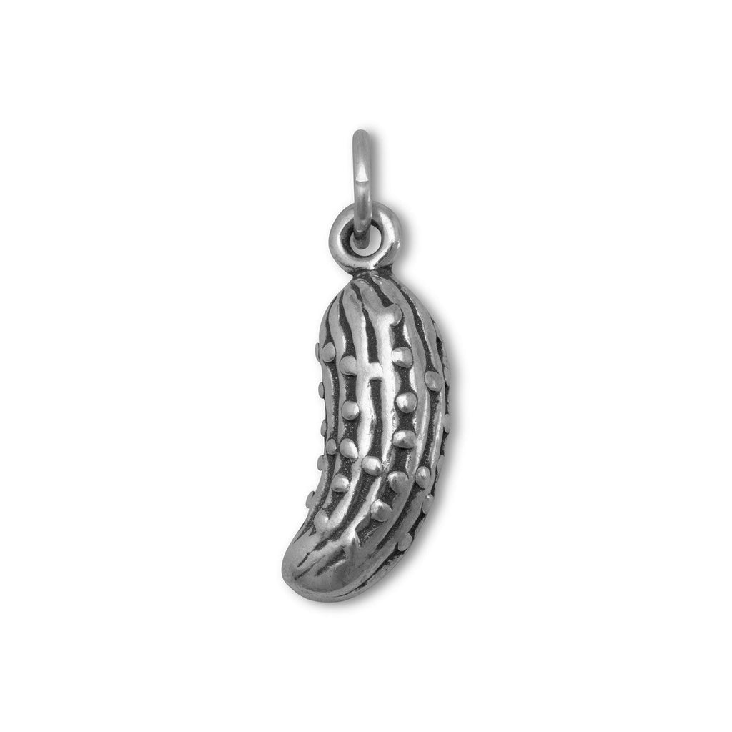 Silver or Gold 3D Pickle Charm