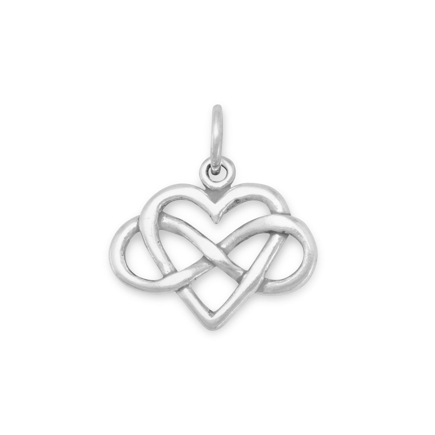Silver or Gold Infinity Heart Charm