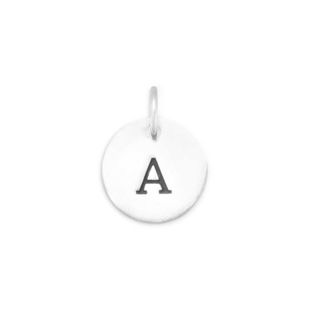 Oxidized Round Letter Initial Charm Series(A-Z)