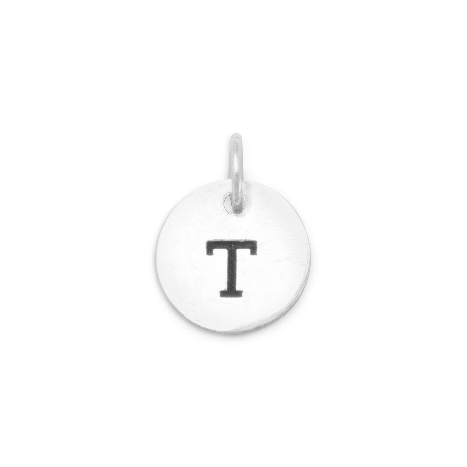 Oxidized Round Letter Initial Charm Series(A-Z)