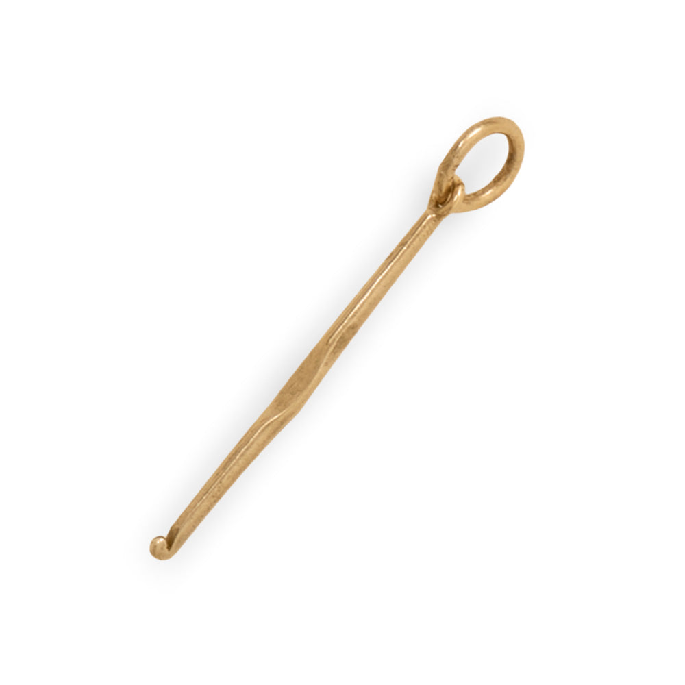 Silver or Gold Crochet Hook Charm