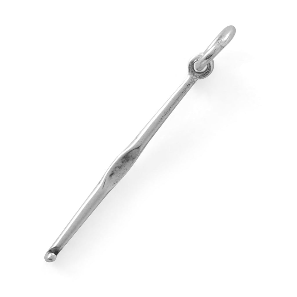 Silver or Gold Crochet Hook Charm