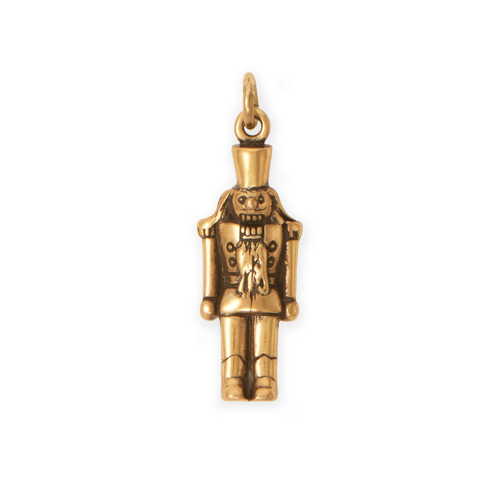 Silver or Gold 3D Cute Nutcracker Charm