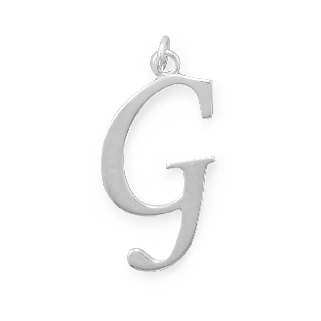 Large Polished Letter Initial Pendant Series (A-Z)