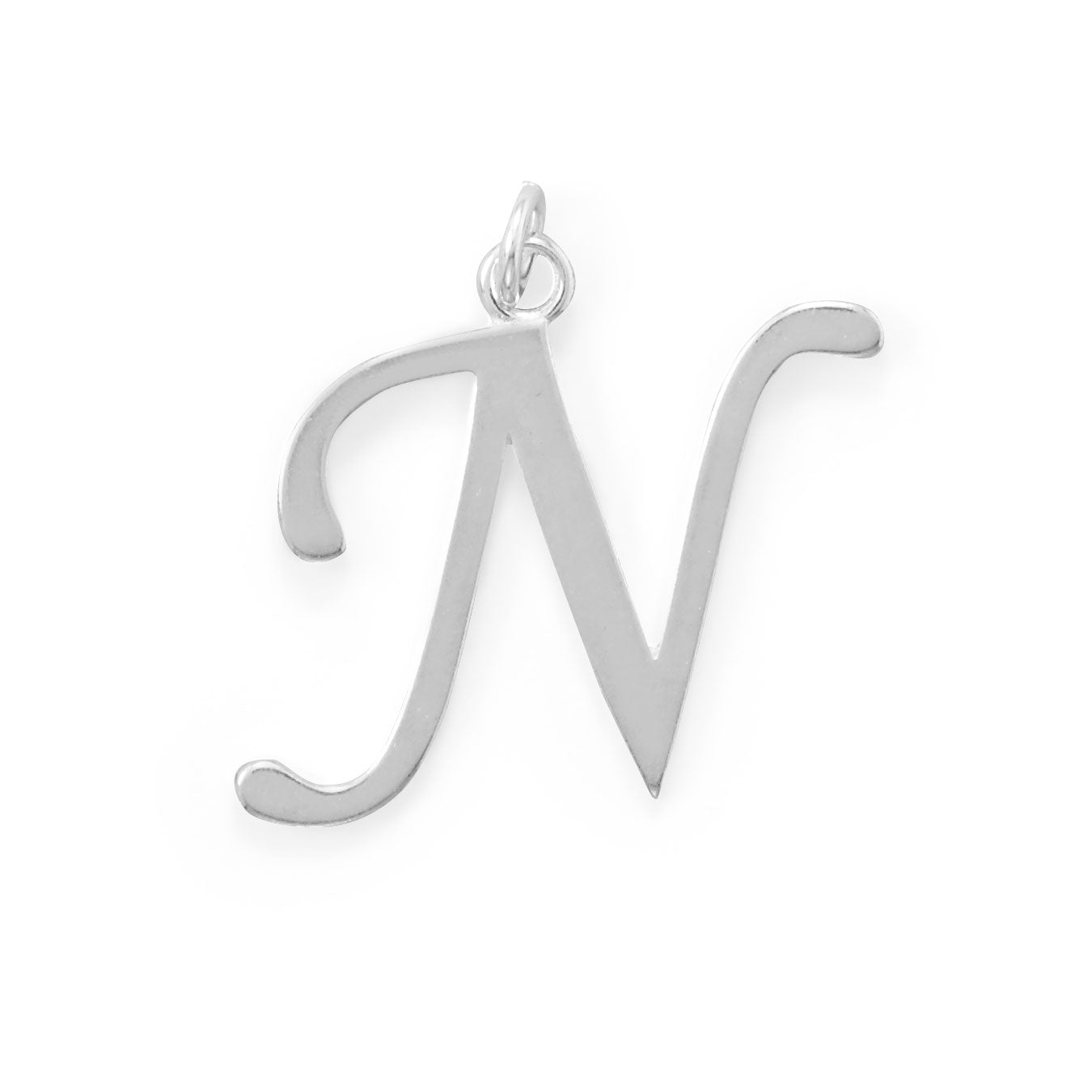 Large Polished Letter Initial Pendant Series (A-Z)