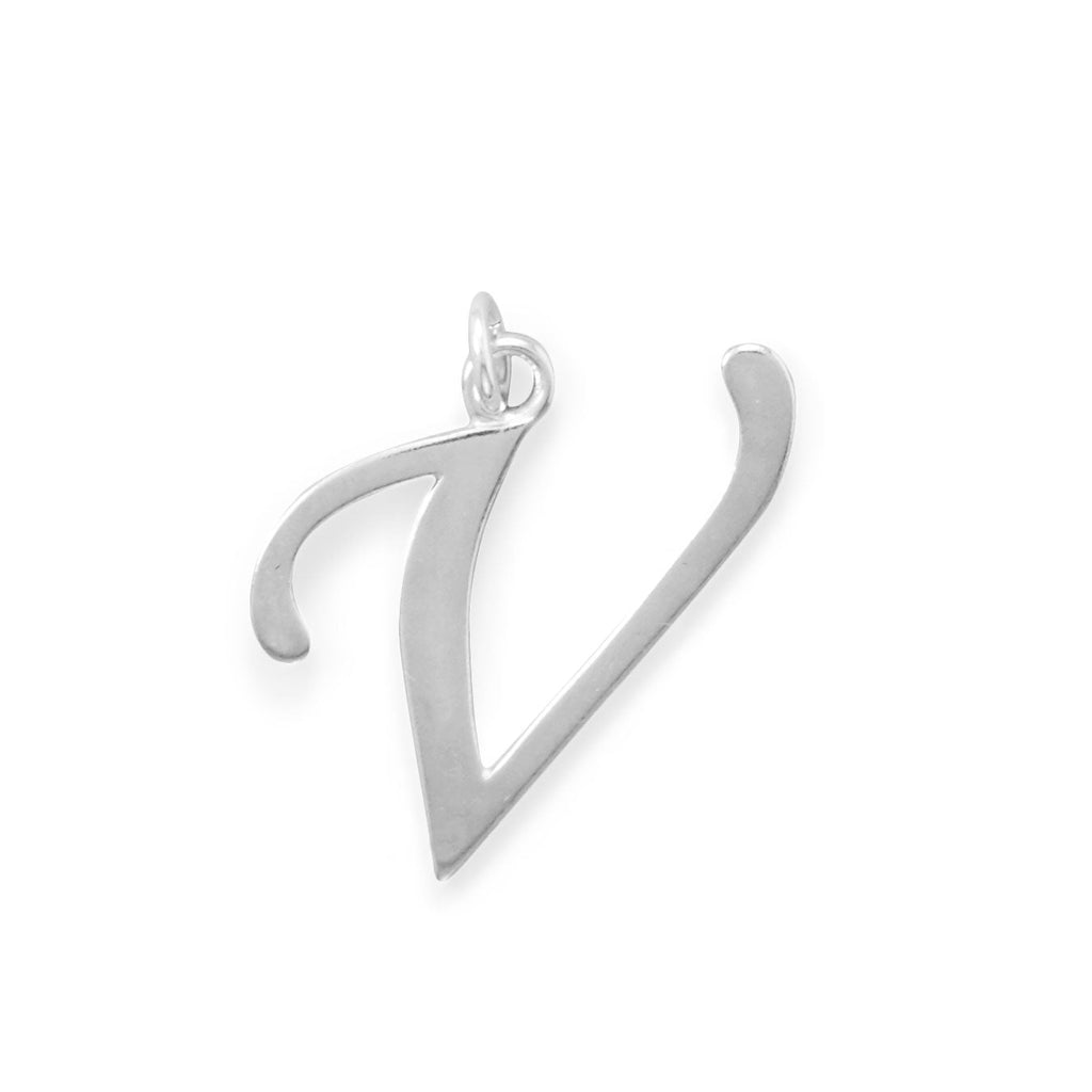 Large Polished Letter Initial Pendant Series (A-Z)