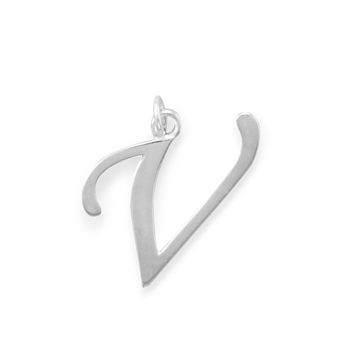Large Polished Letter Initial Pendant Series (A-Z)