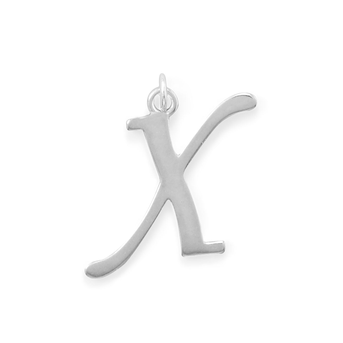 Large Polished Letter Initial Pendant Series (A-Z)