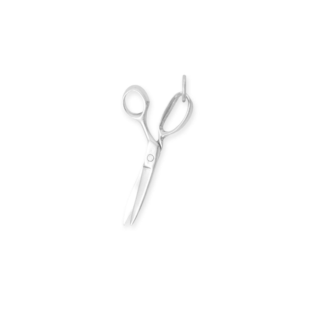 Silver or Gold 3D Shears Charm