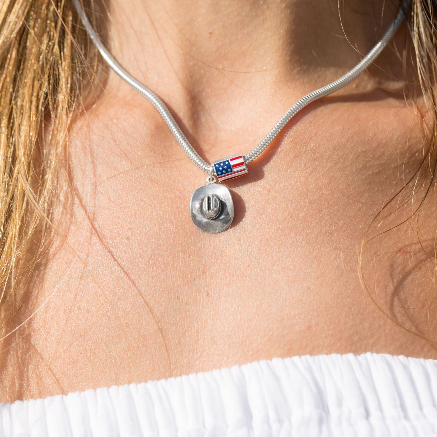 Silver or Gold 3D Cowboy Hat Charm