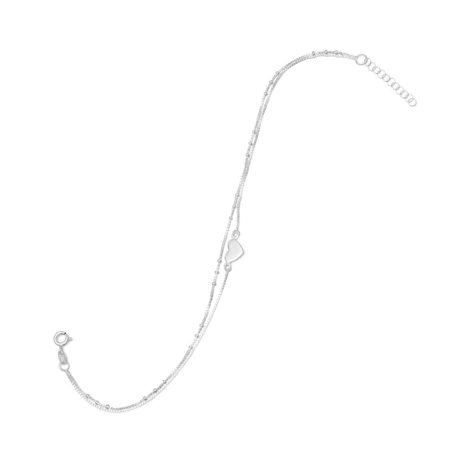 Double Strand Heart Anklet