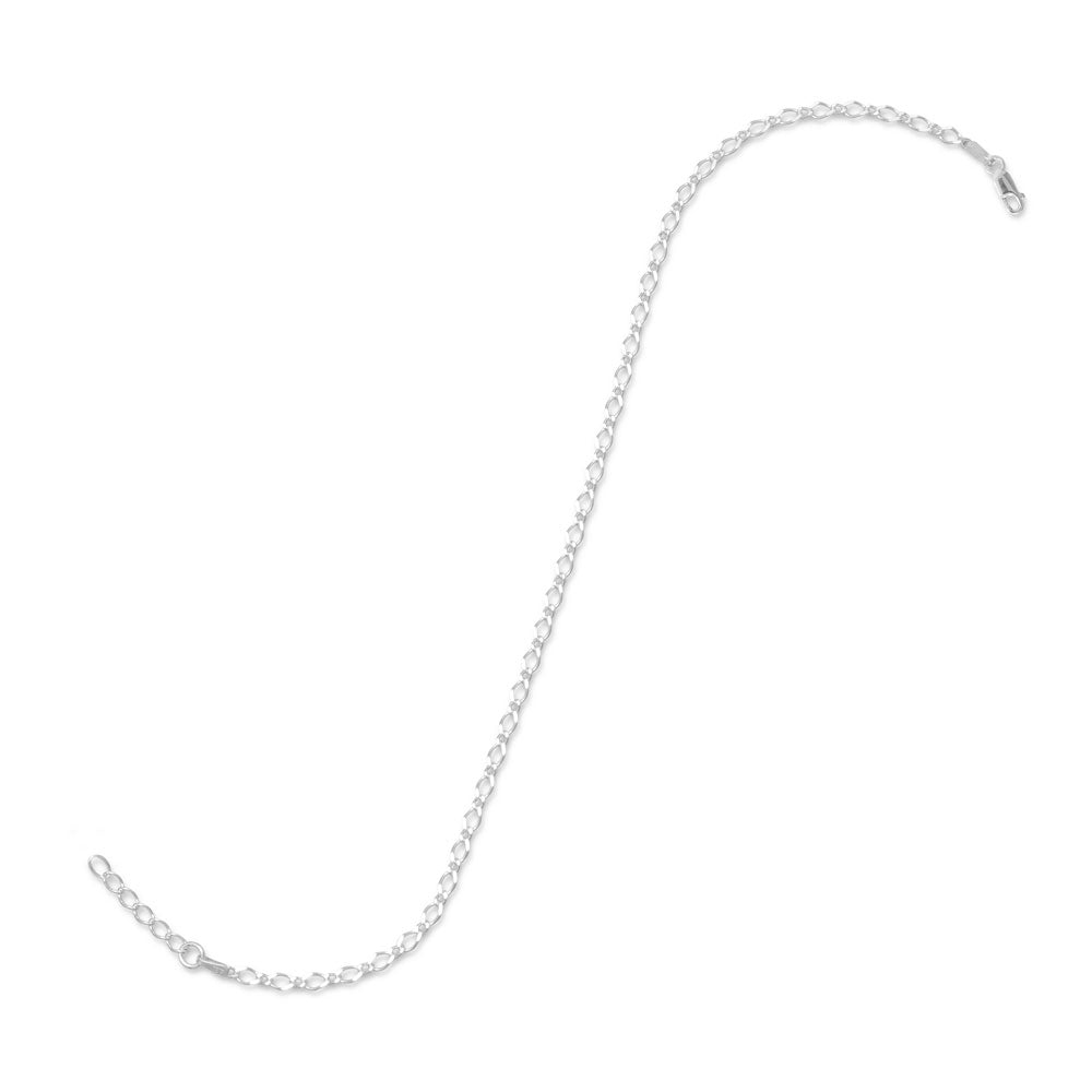 9" + 1" Rombo/Figaro Chain Anklet